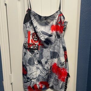 Graffiti Print Dress